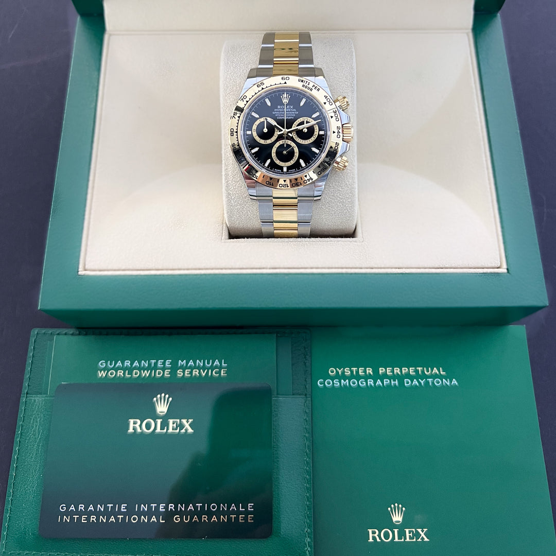 Rolex Cosmograph Daytona 40mm Steel/YG Black Dial Stick Markers 2024 Ref m126503-0003 (#777)