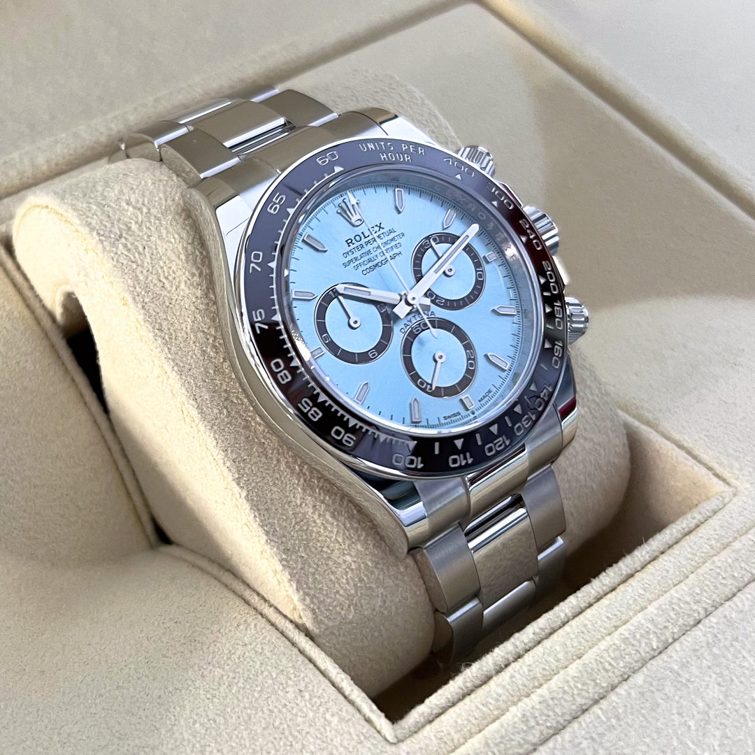 Rolex Cosmograph Daytona 40mm Plat Ice-Blue Dial Stick Markers 2024 Ref m126506-0001 (#814)