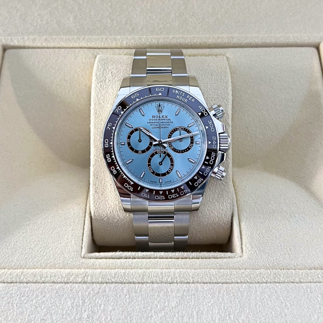 Rolex Cosmograph Daytona 40mm Plat Ice-Blue Dial Stick Markers 2024 Ref m126506-0001 (#814)