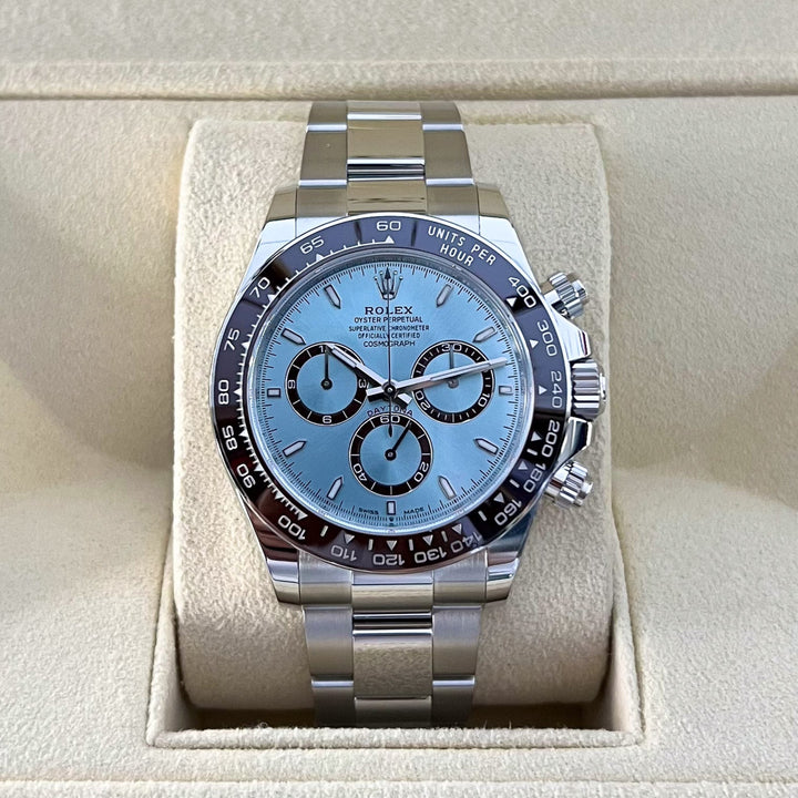 Rolex Cosmograph Daytona 40mm Plat Ice-Blue Dial Stick Markers 2024 Ref m126506-0001 (#814)