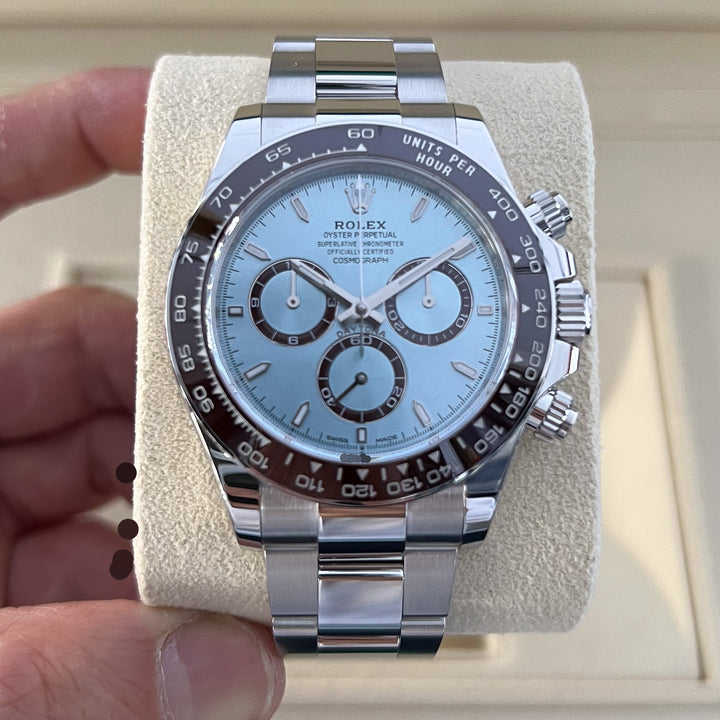 Rolex Cosmograph Daytona 40mm Plat Ice-Blue Dial Stick Markers 2024 Ref m126506-0001 (#814)