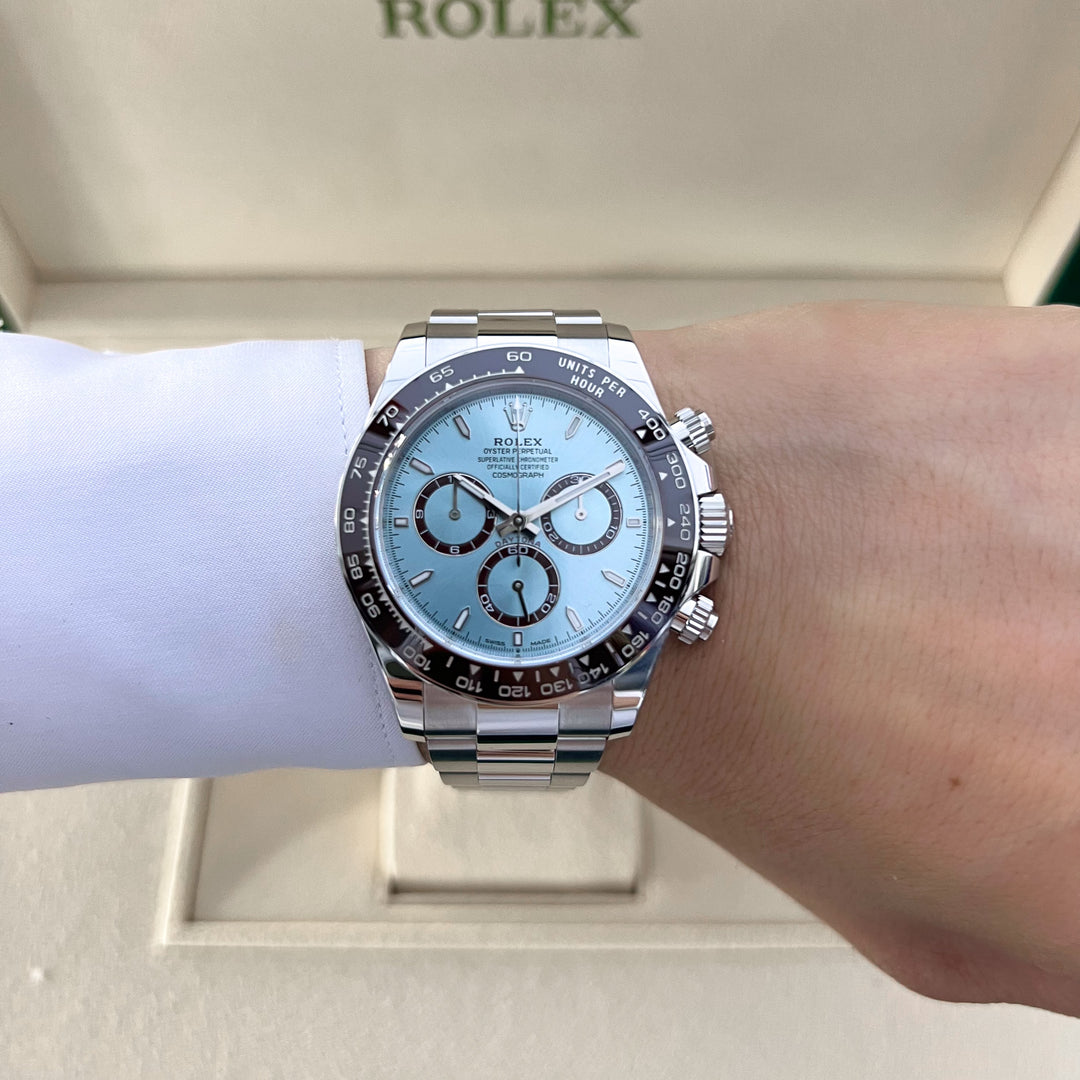 Rolex Cosmograph Daytona 40mm Plat Ice-Blue Dial Stick Markers 2024 Ref m126506-0001 (#814)