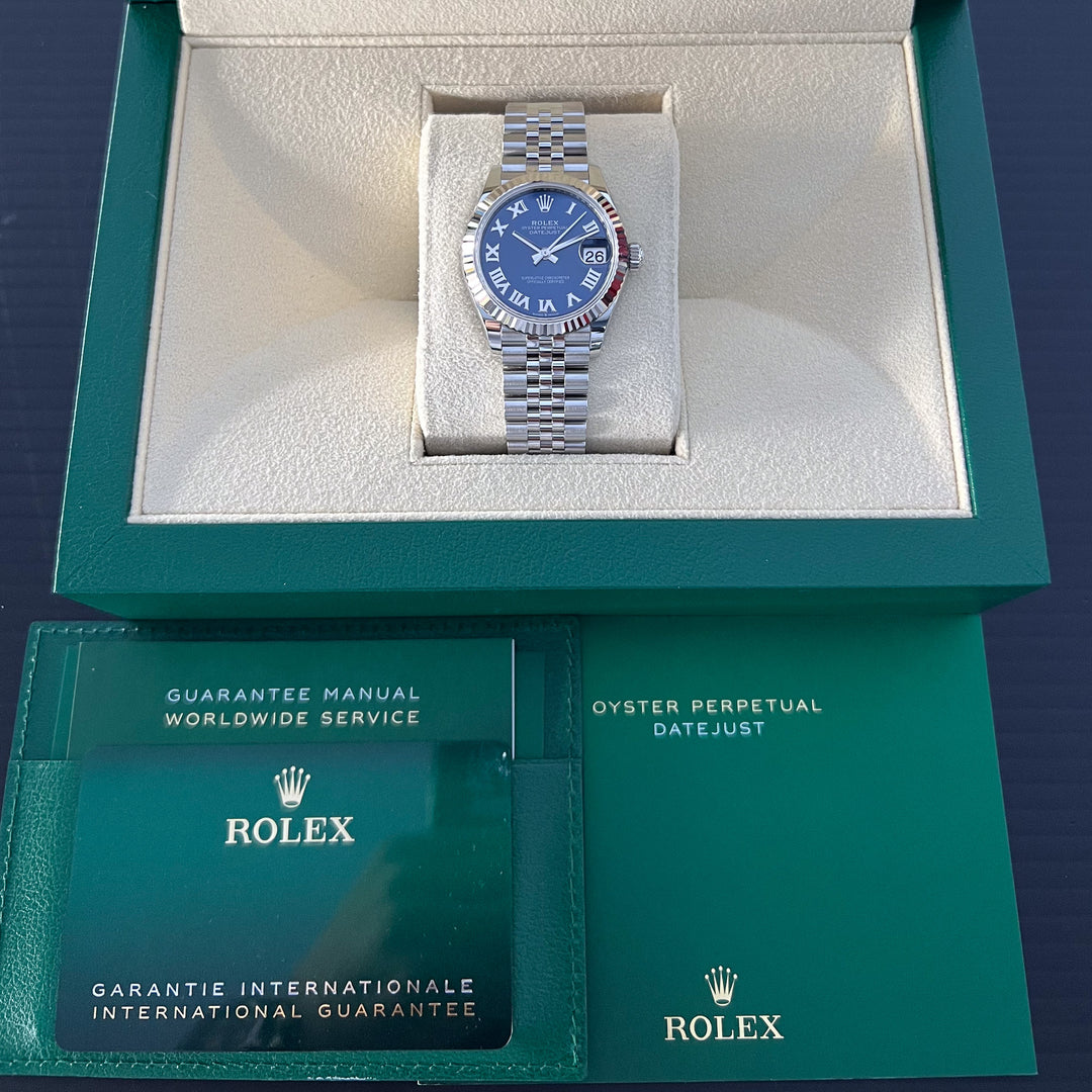 Rolex Datejust31 31mm Steel/WG Blue Dial Numeral Markers 2024 Ref m278274-0034 (#808)