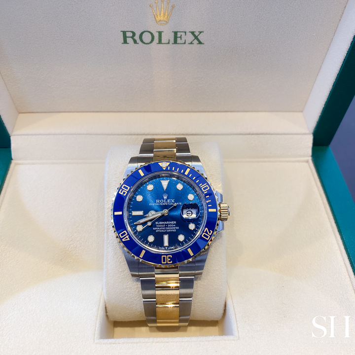 Rolex Submariner-Date 41mm 'Bluesy' Steel/YG Blue Dial Button Markers 2023 Ref m126613lb-0002 (#351)