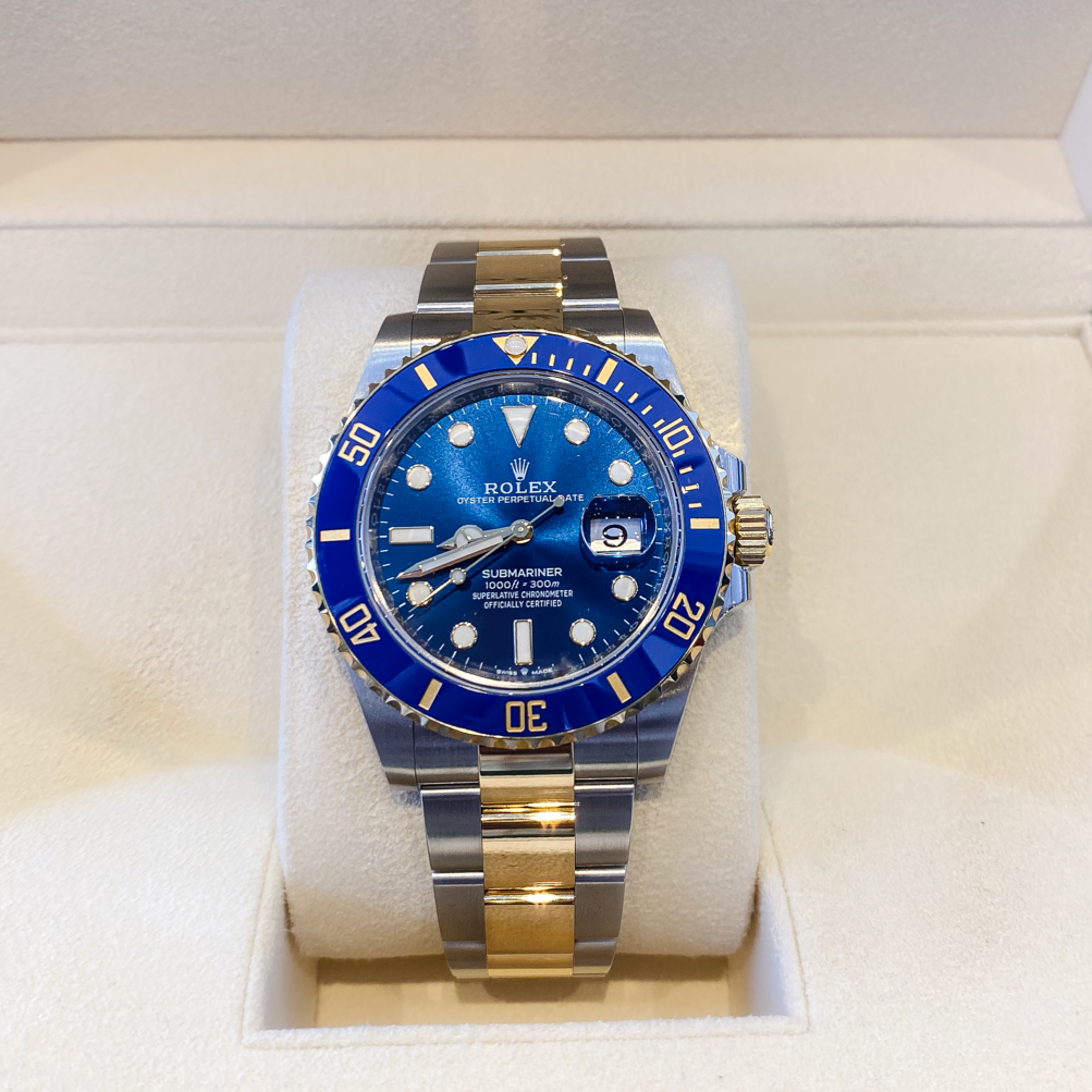 Rolex Submariner-Date 41mm 'Bluesy' Steel/YG Blue Dial Button Markers 2024 Ref m126613lb-0002 (#791)