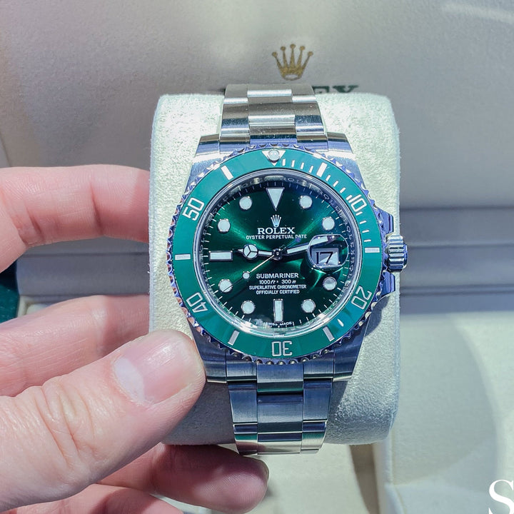 Rolex Submariner-Date 40mm 'Hulk' Steel Green Dial Button Markers 2016 Ref 116610LV (#24)