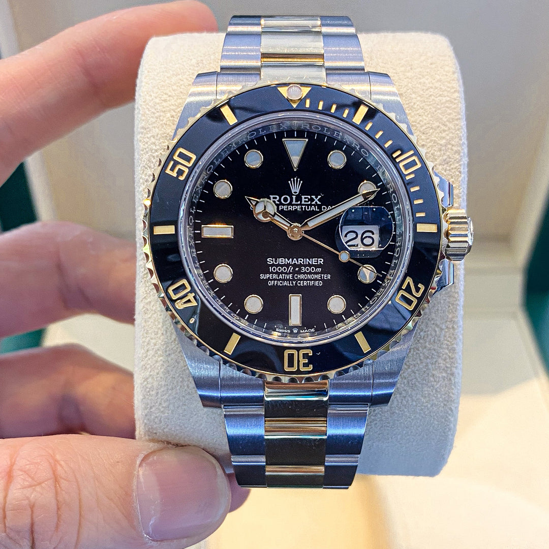 Rolex Submariner-Date 41mm Steel/YG Black Dial Button Markers 2024 Ref m126613ln-0002 (#744)