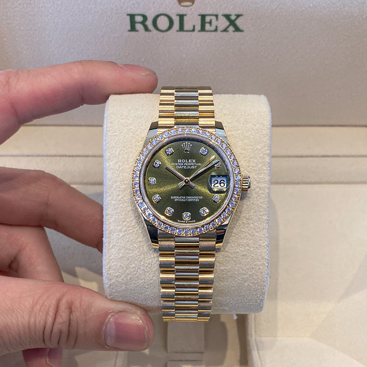 Rolex Datejust31 31mm YG Green Dial Diamond Markers 2023 Ref m278288rbr-0007 (#540)