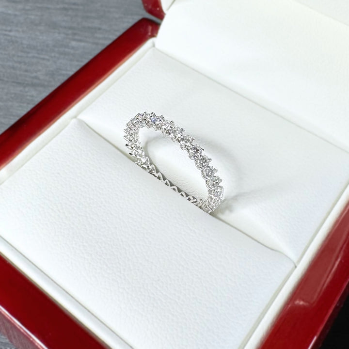 3-Claw Diamond Orbit Eternity Band (2.5mm) - W1041