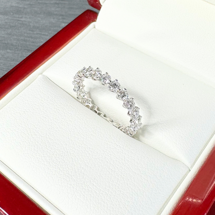 3-Claw Diamond Orbit Eternity Band (3.2mm) - W1042