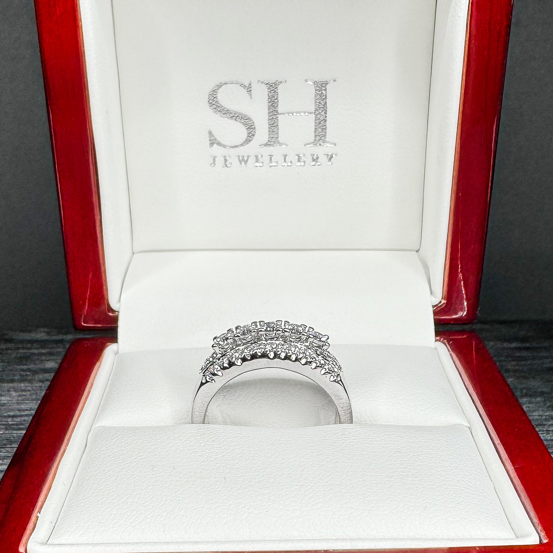 Snowcap Diamond Band (0.09ct each) - W1071