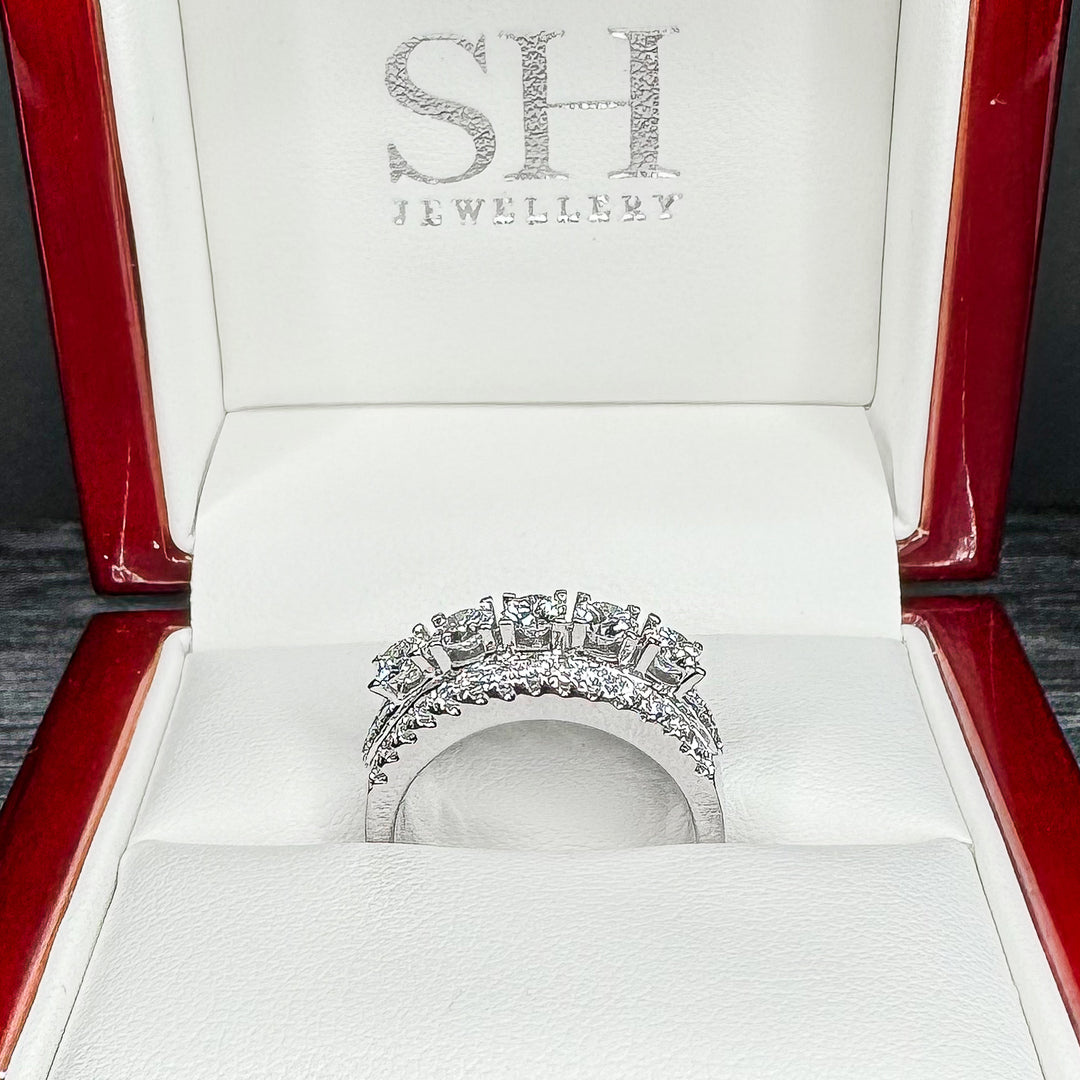 Snowcap Diamond Band (0.19ct each) - W1073