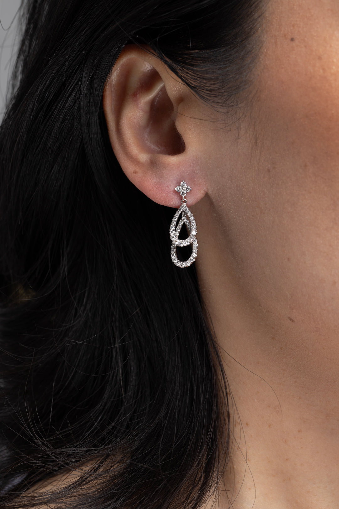 Eclipse Diamond Drop Earrings - W1291