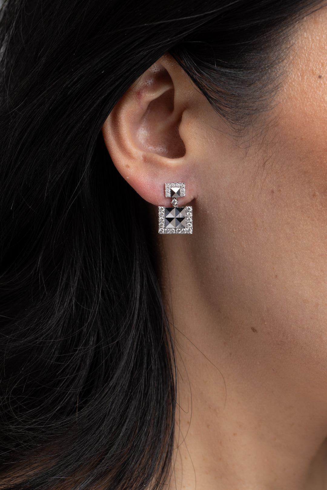 Geometric Square Drop Earrings - W1294