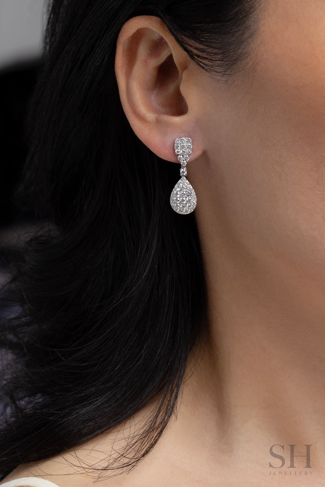 Stellar Pear Diamond Earrings - W1297