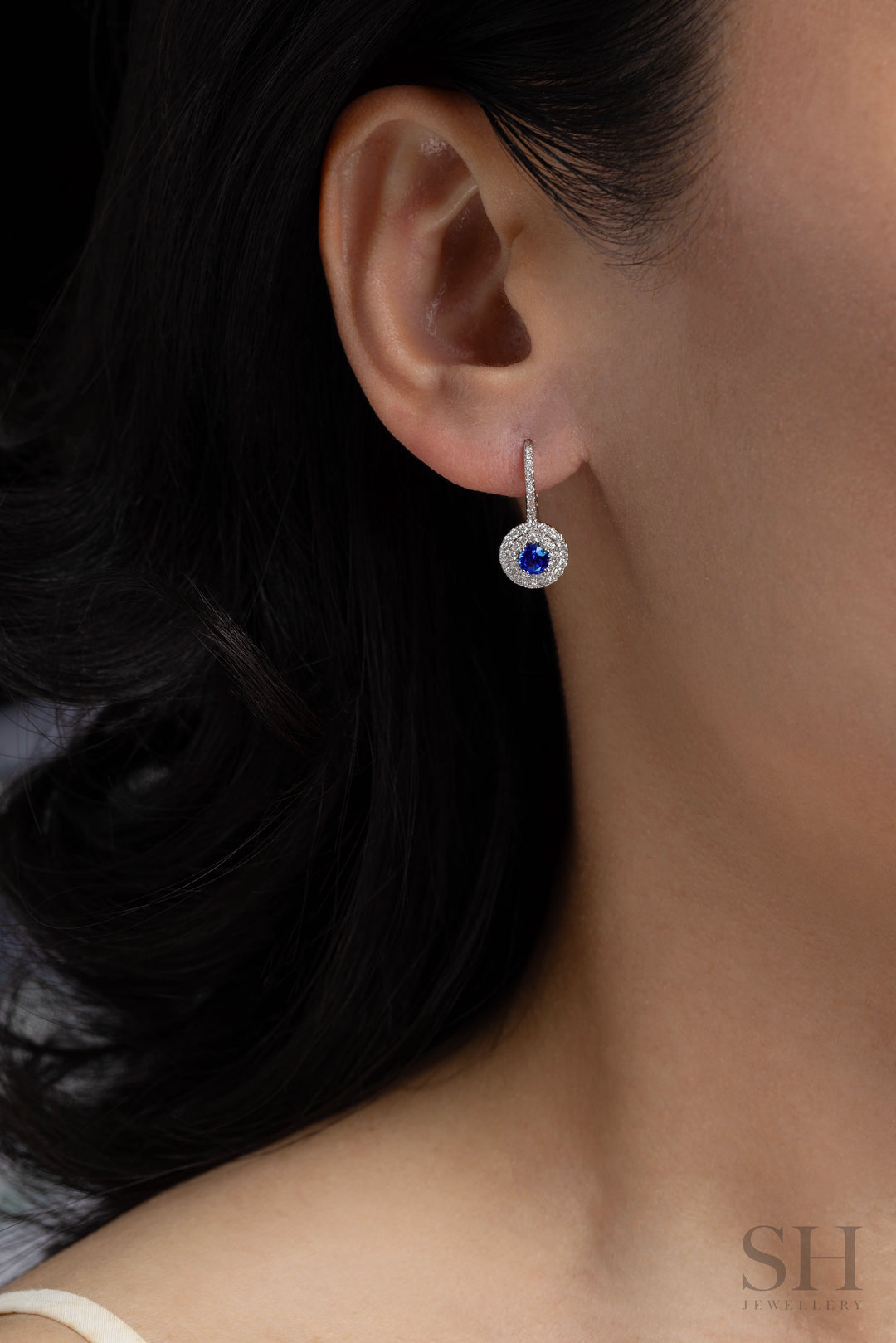 Nebula Sapphire Diamond Earrings - W1343