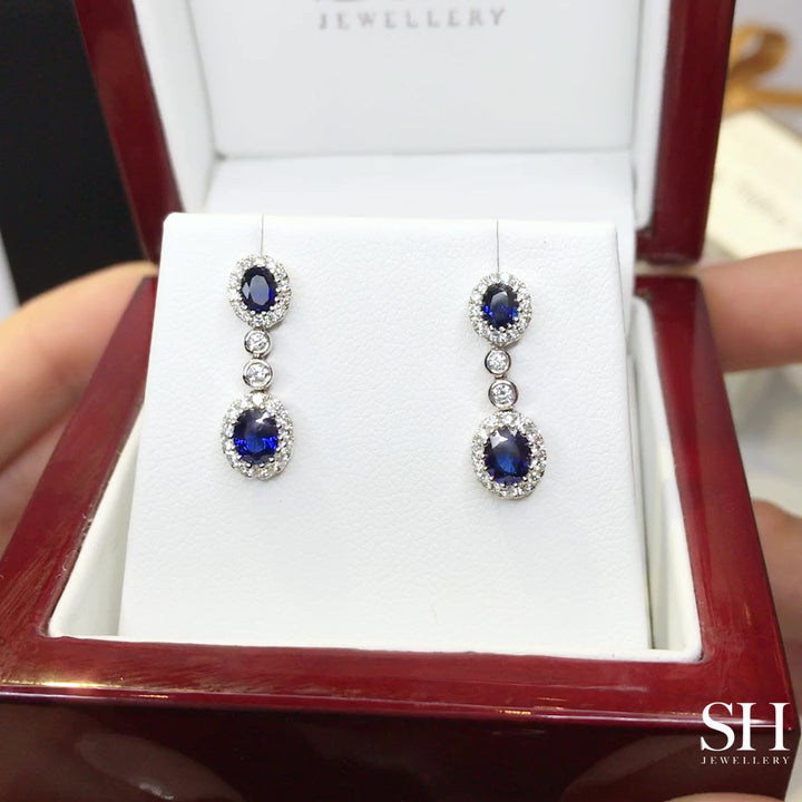 Sapphire drop earrings - W0851