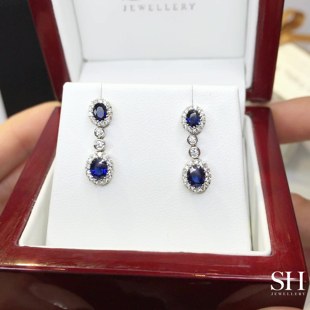 Sapphire deals dangle earrings