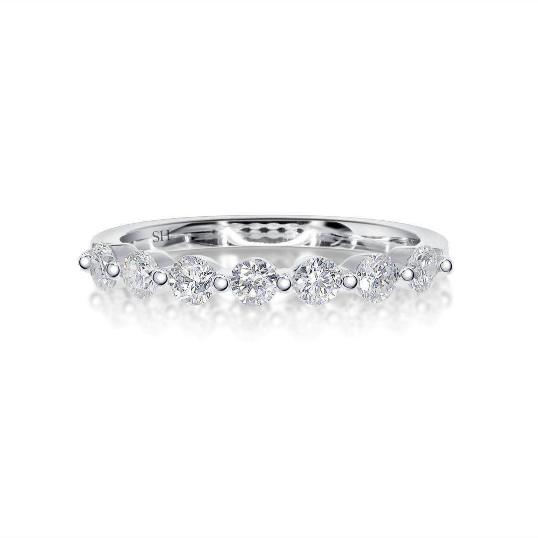 Women’s Floating Diamond Wedding Band (2.6mm) - W0171