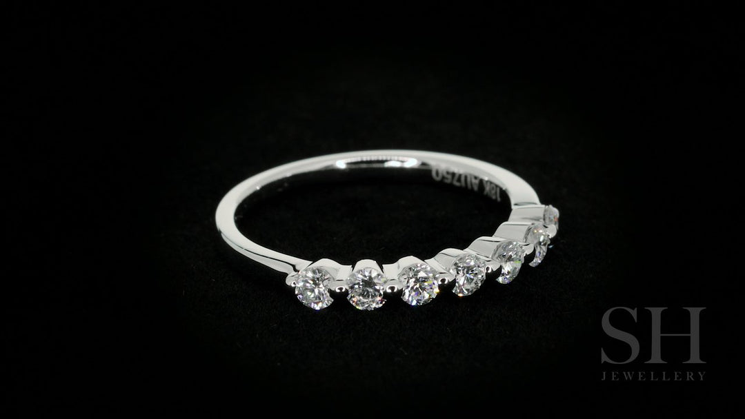 Women’s Floating Diamond Wedding Band (2.6mm) - W0171