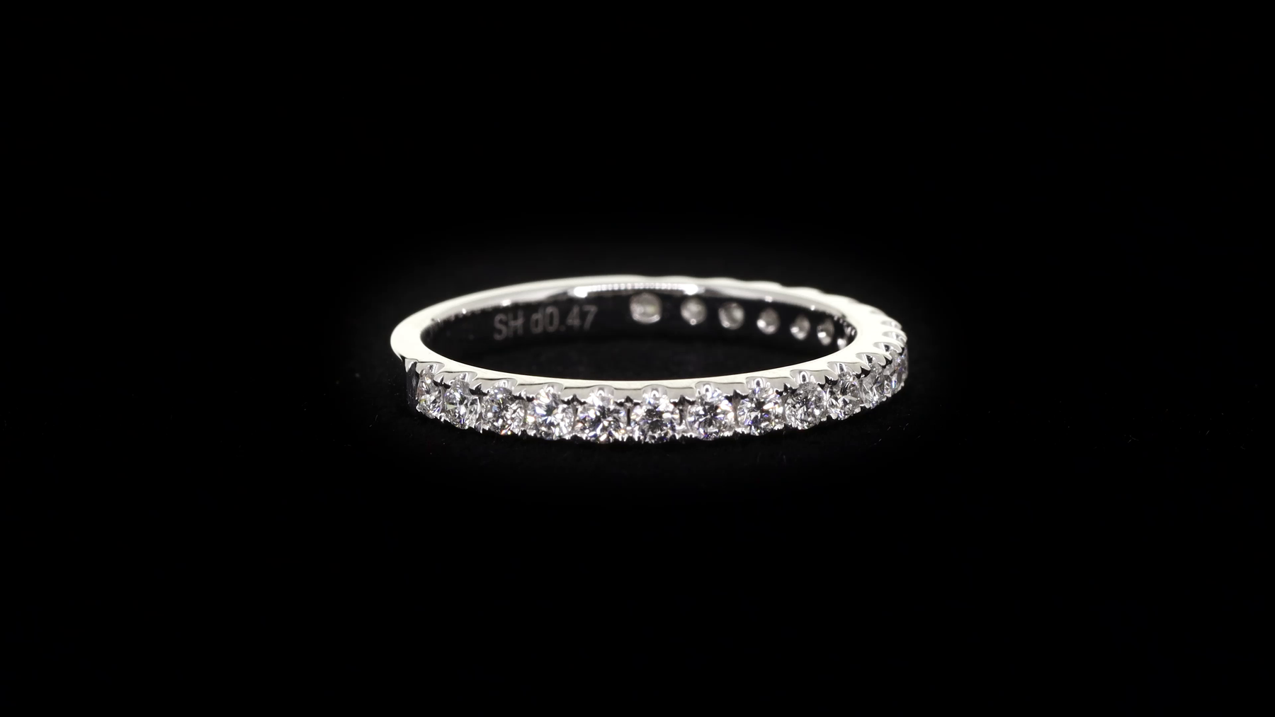 Pave diamond store eternity ring