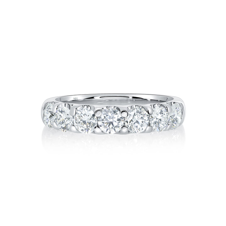 Wider Width Scalloped-Claw Diamond Women’s Wedding Band (4.2mm) - W0609