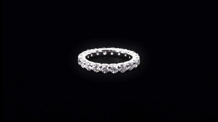 Bold Scalloped-Claw Diamond Eternity Band (2.7mm) - W0613