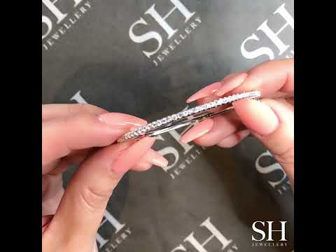 18k Diamond Bangle 2.3mm - W0902